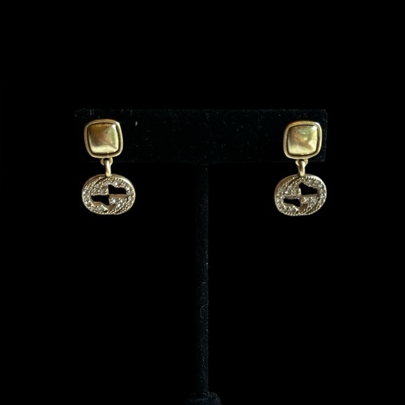 Gucci Jewelry - Gucci Gold Drop Square GG Earrings